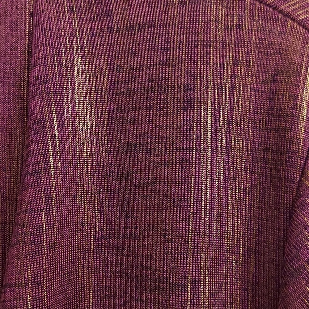 SUSAN GRAVER "As Is" Foil Print Open Front Long Sleeve Cardigan 1X Longline - Picture 8 of 11